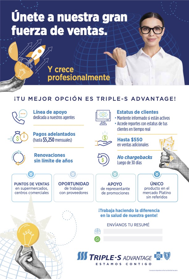 Triple-S Advantage: únete a nuestra gran fuerza de ventas y crece profesionalmente